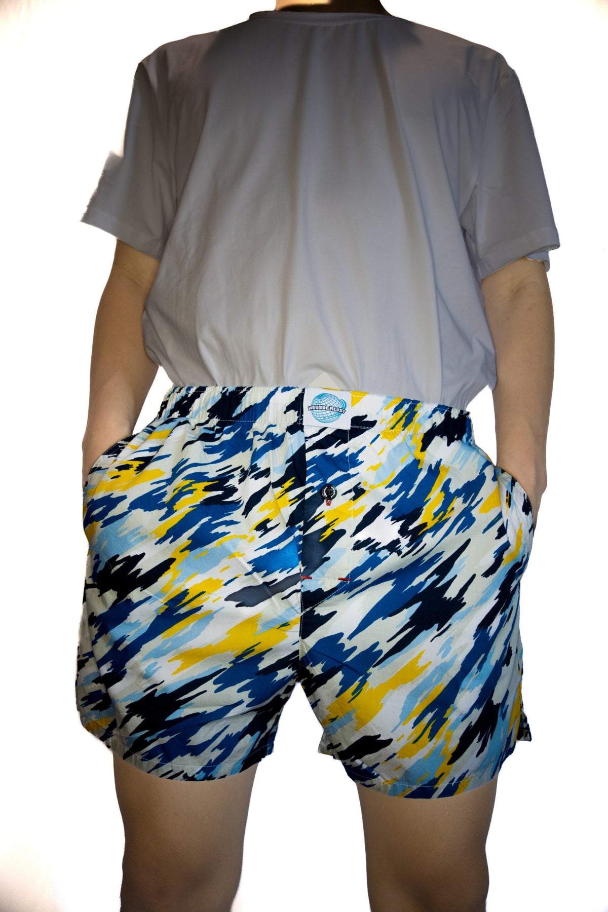 Weunderlust Camo Men's Woven Cotton Boxer Shorts — With Pockets