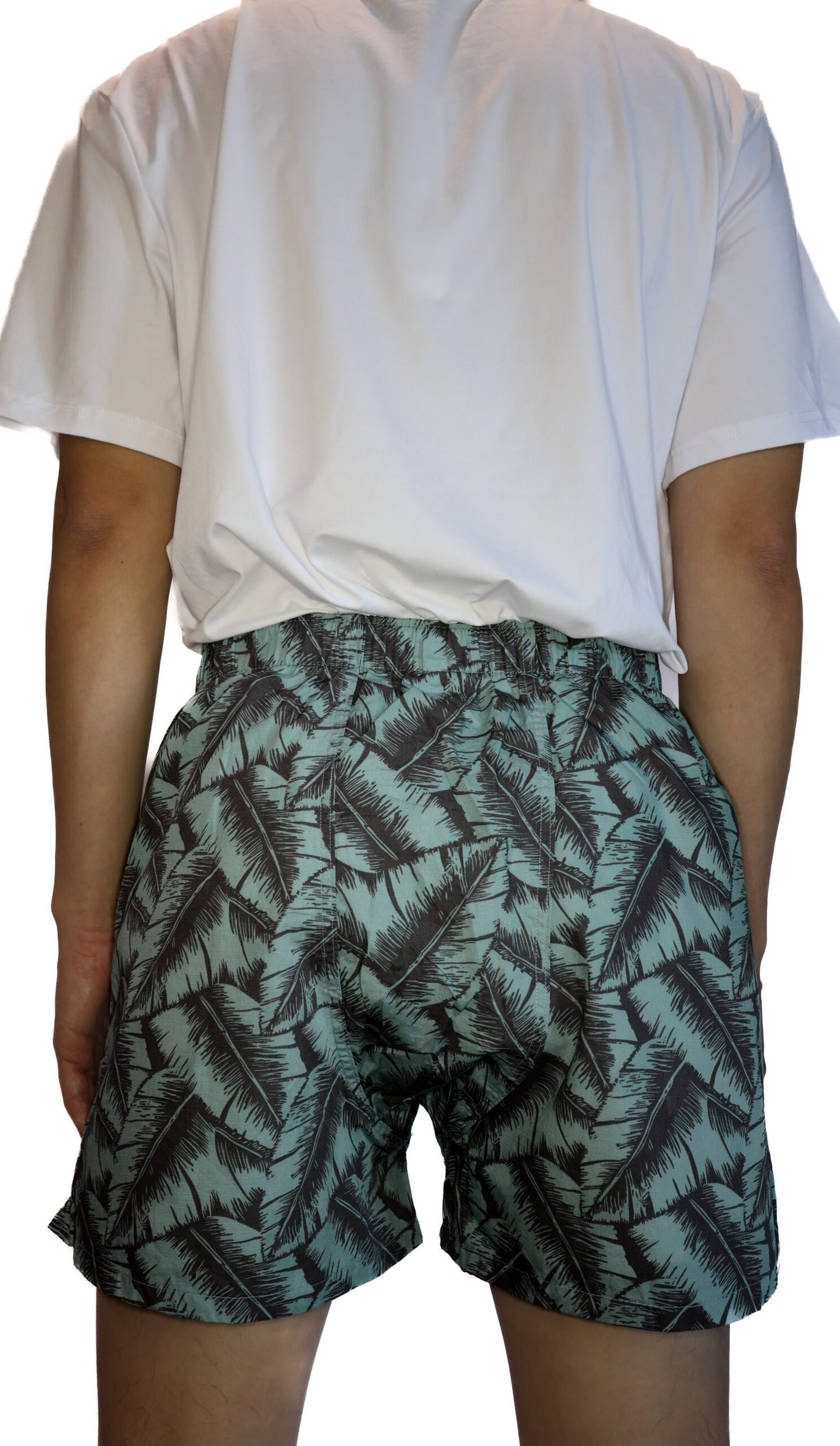 Banana leaves Men's Woven Cotton Boxers -With Button Fly and Pockets