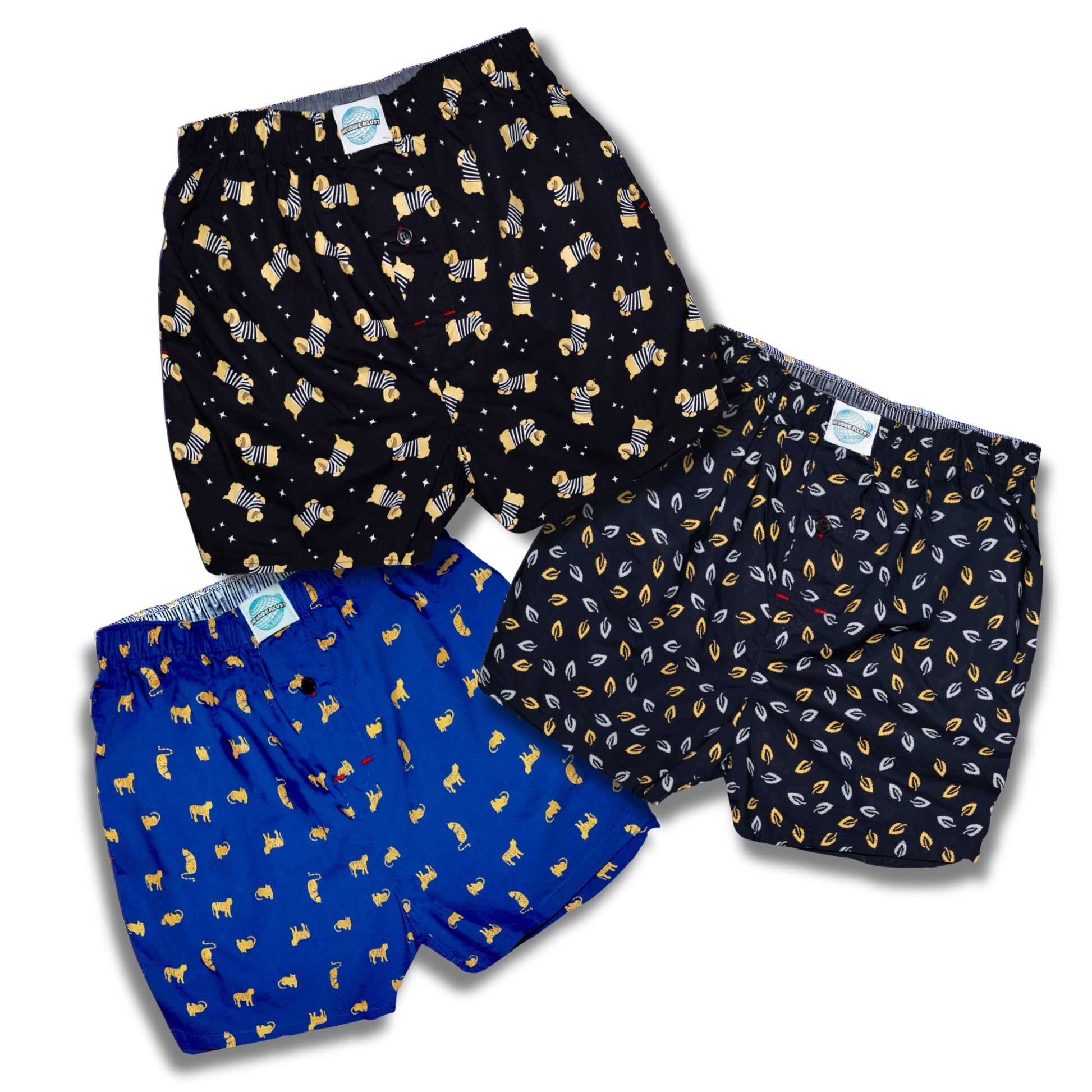 Dogs, Catnip, Cats- Weunderlust's Bundle 3 pack of boxer shorts