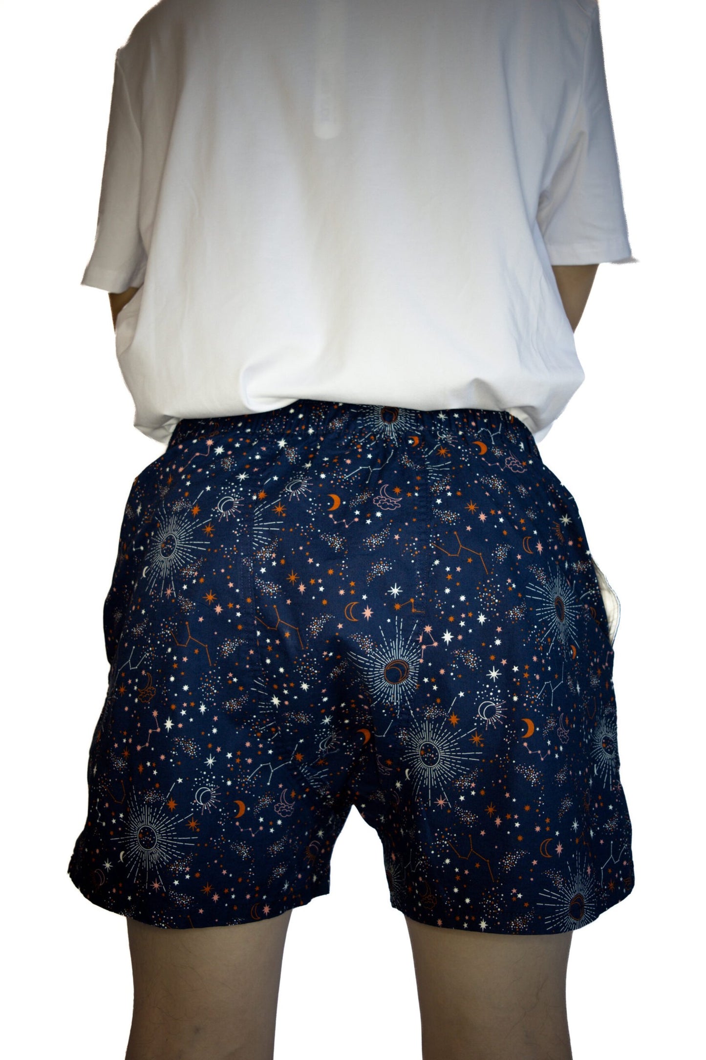 In The Star Men's Woven Cotton Boxers -With Button Fly and Pockets