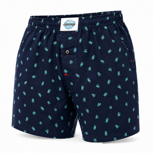 Weunderlust's Peace-out Woven Cotton boxer short
