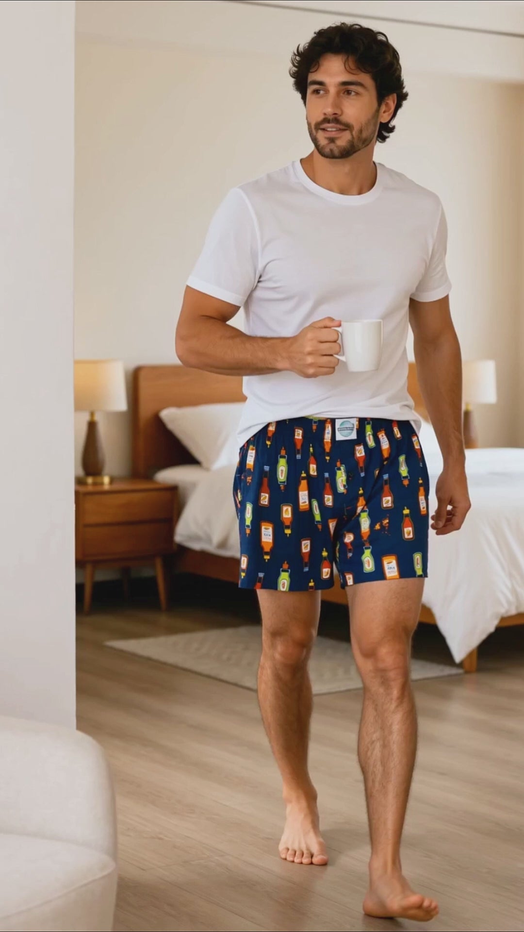 Video of male model in Weunderlust boxer shorts